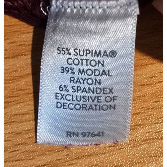 J Jill Sleep Pajama Pants Sz L Dream Supima Cotton Lace-Trimmed Pull-On Stretch - Picture 10 of 12